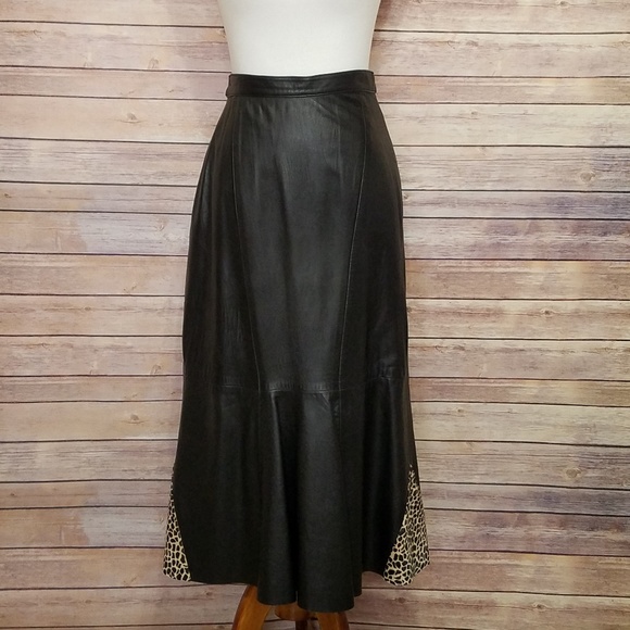 Deja Vou Designs Dresses & Skirts - Vintage Deja Vou Designs Leather Skirt 13/14